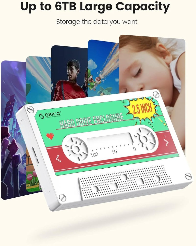 2.5'' Hard Drive Enclosure SATA to USB3.0 Computer HDD Enclosure for 7/9.5mm HDD SSD, Portable Enclosure with UASP Max 6TB Compatible with PS4/5, WD, Seagate - Image 3