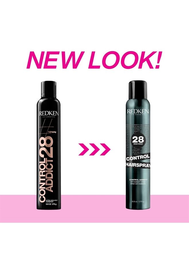 Redken Control Hairspray 28 | Extra High-Hold Hair Spray | Flake-Free, Quick-Drying Finish | Long-Lasting Frizz Protection | Humidity Resistance | 24 Hour Style Control | For All Hair Types | 10.5 Oz - Image 2