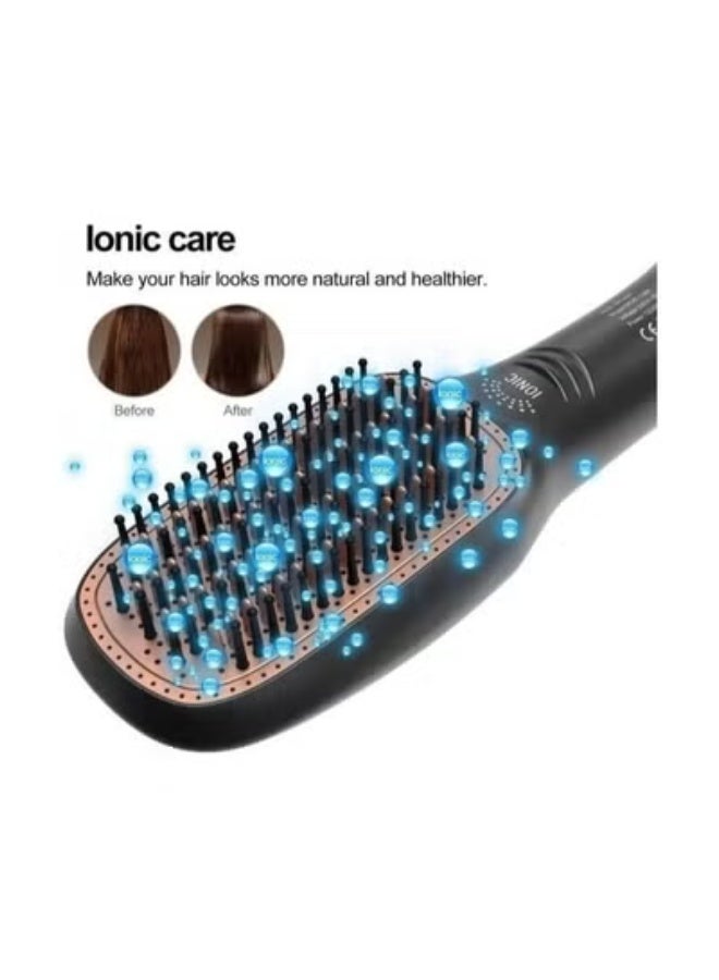 Denx 2-in-1 Heated Hair Brush – Hot Air Brush Straightener & Volumizer with Dryer Function | 1200-1500W Power | Anti-Frizz Ionic Technology | 3 Speed & Heat Settings | Max Temp 155°C (330°F) | For Smooth, Shiny, Salon-Quality Styling at Home – DX1353M - Image 3