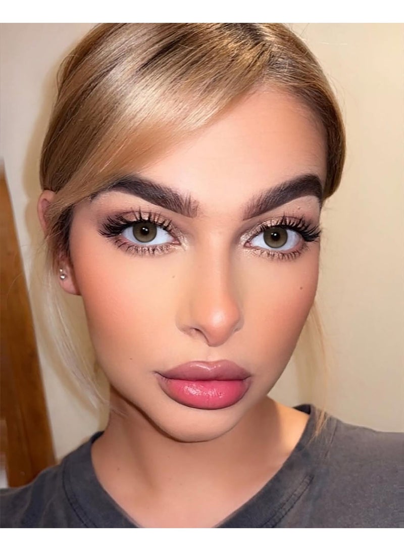 UYAAI Brown Lens Yearly Colored Contact Lenses, Unisex Cosmetic Contact Lenses, Natural Fashion Lenses, 42% Water - Image 5