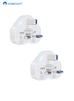ACECOAT USB Plug UK,3 Pin USB Mains Wall Charger Adaptor Plugs Compact Old i Phone Charge Head 5V/1AMP/5W Charging for iPhone 11/11 Pro/10/Xs/XS Max/XR/X/8/7/6 Plus/5/5S/iPad,Samsung,MP3  - Image 1