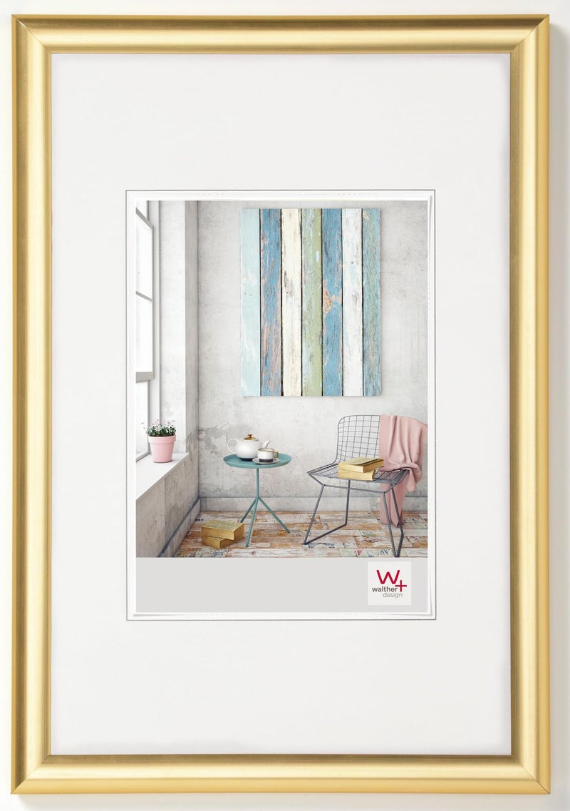 إطار صورة والتير تصميم ذهبي 18 x 24 سم إطار بلاستيكي تريندستايل KP824G