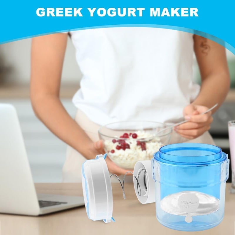 Azonee Greek Yogurt Strainer with Lid, Ultra Fine Mesh Nylon Greek Yogurt Maker, Reusable Yogurt Maker for Small Batches 450g, Homemade Dry Yogurt Separator - Image 5