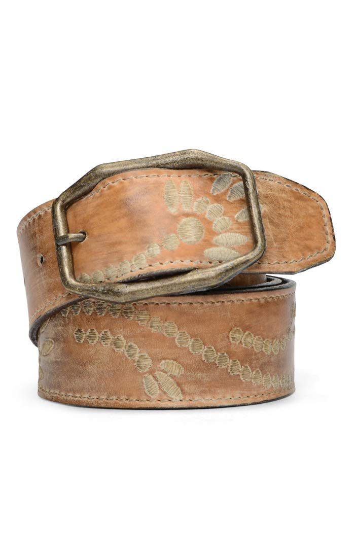 Bed|Stu BedStu Men's Mohawk Belt, Tan Rustic White BFS, X-Large - Image 1