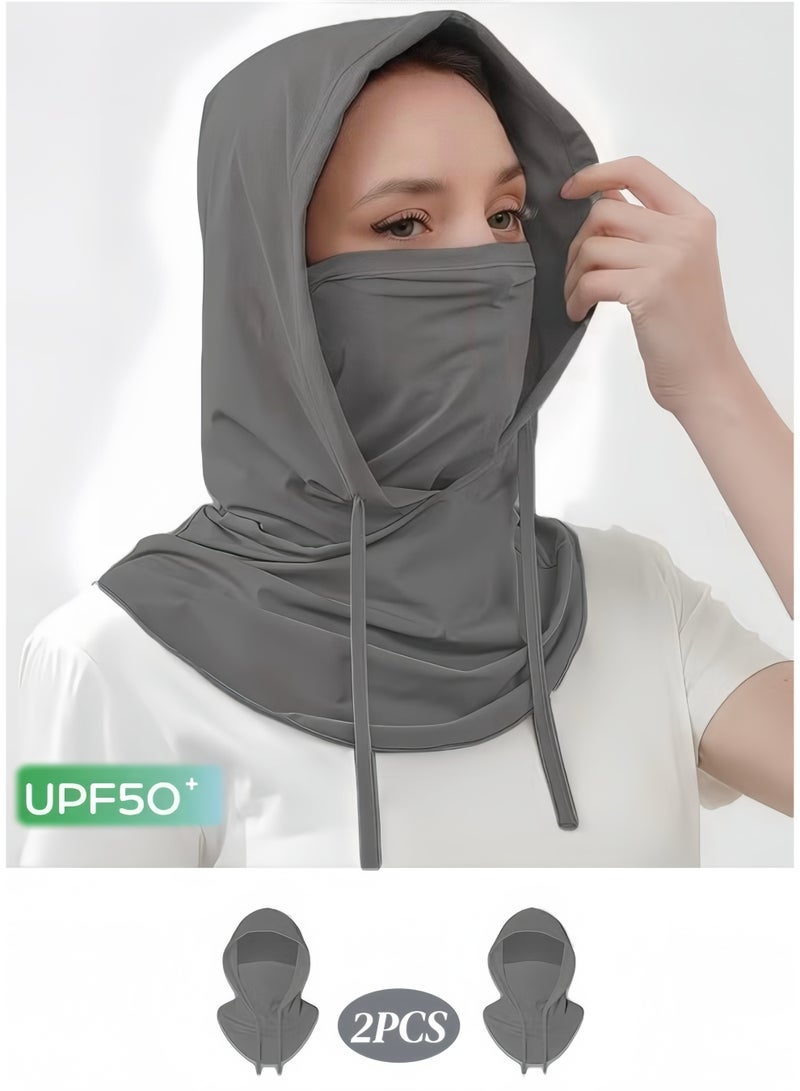 2 PCS Balaclava Face Mask Sun UV Protection Hood Breathable Full Head Mask Face Cover for Men Women Cycling Skiing Fishing - Image 1