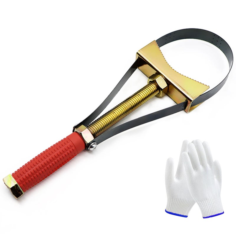 FullMayPro Oil Filter Wrench Removal Tool,Heavy Duty Adjustable Strap 9-15 CM Diameter,Adjustable Oil Filter Removal Tool for Larger Vehicles,Large Truck/Large Tractor/Excavators etc - Image 1