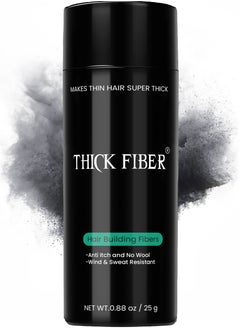Thick Fiber THICK FIBER Hair Building Fibers 25g Bottle Black Color  - Image 1