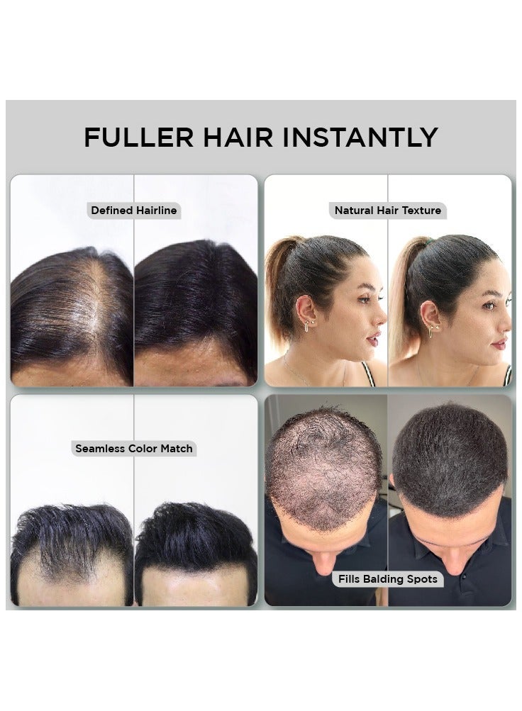 THICK FIBER Hair Fibers for Thinning Hair & Bald spots (BLACK) - 25g Bottle - Conceals Hair Loss in Seconds - Hair Powder for Women & Men - Image 3