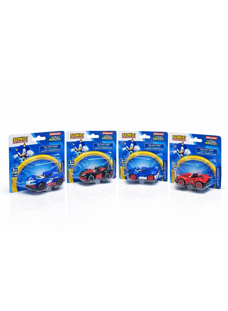كاريرا Carrera Sonic The Hedgehog Pull Back Toy Cars Assortment, 1:43 Scale Friction Car - Styles Vary (1 Pc) - Image 3