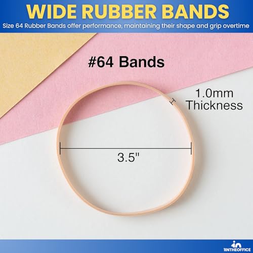1InTheOffice Rubber Bands Size 64, Quality Multi-Purpose Rubber Bands, 1 lb (380 Bands Per Bag) - Image 5
