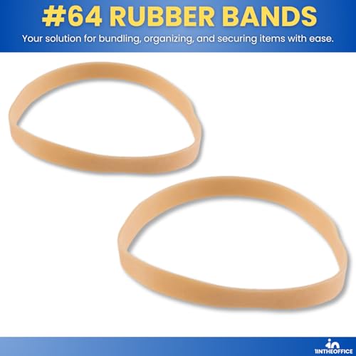 1InTheOffice Rubber Bands Size 64, Quality Multi-Purpose Rubber Bands, 1 lb (380 Bands Per Bag) - Image 2
