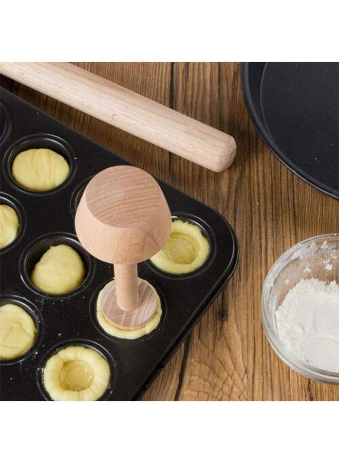 لي يينج قالب خشبي لعجن المعجنات مزدوج الوجه بني 14.5سم - Image 5