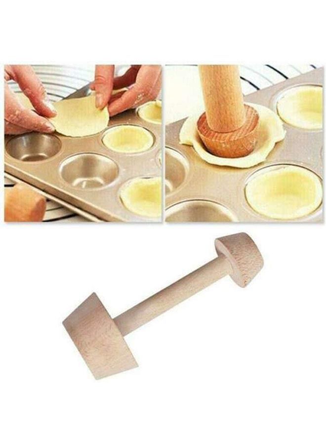 لي يينج قالب خشبي لعجن المعجنات مزدوج الوجه بني 14.5سم - Image 2