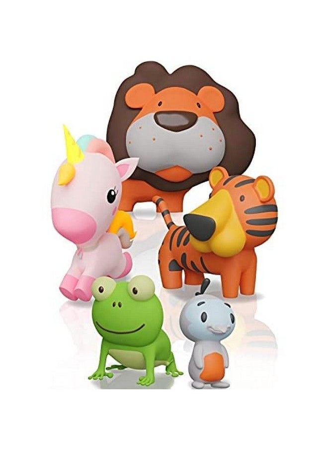 SplashEZ Mold Free Bath Toys For Babies And Toddlers, Animal No Hole Bath Toys, Non Squirting Bath Toys No Mold For Tub,Beach,Pool, Bpafree, Dishwashersafe, Infant Bath Toys No Holes 0 1 3 6 12 18 Months  - Image 1