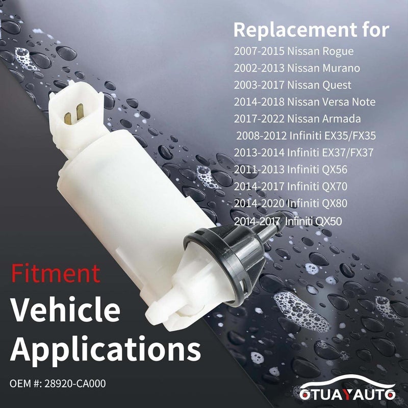 OTUAYAUTO Windshield Washer Pump for Nissan and Infiniti - OEM Replacement - Image 3