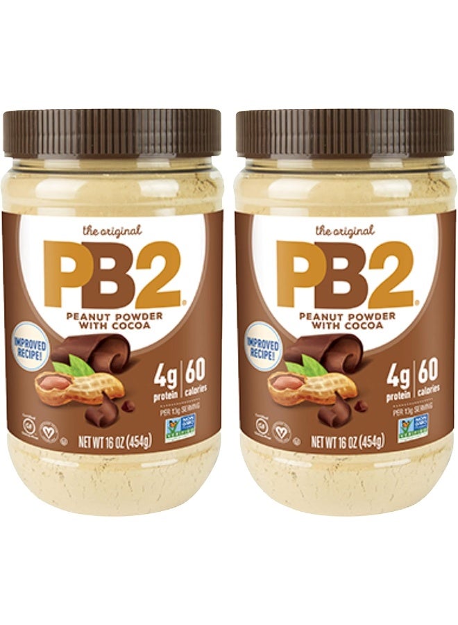 PB2 Powdered Peanut Butter with Cocoa Bundle, 16 oz (2 pack) - Image 1