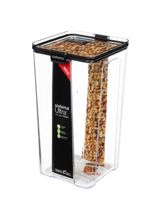 Sistema Large Tritan Ultra Square Food Storage Box, 4 Liter Capacity - Image 1