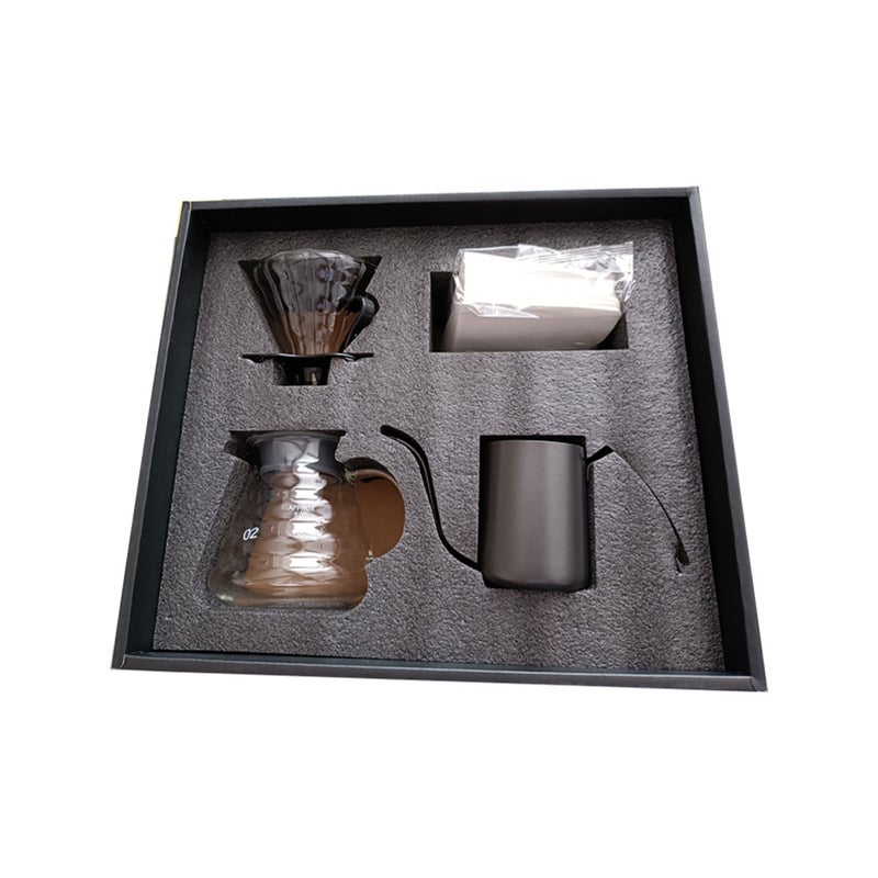 Factory For Storage Travel Hand Coffee Pot Set Hand Grinding Coffee Pot Full Set Of Utensils Filter Cup Hand Pot Combination - Image 1