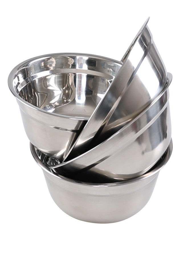 Tyminin Set of 4 Stainless Steel Serving Bowls, Metal Prep Mixing Bowls for Kitchen - Image 1