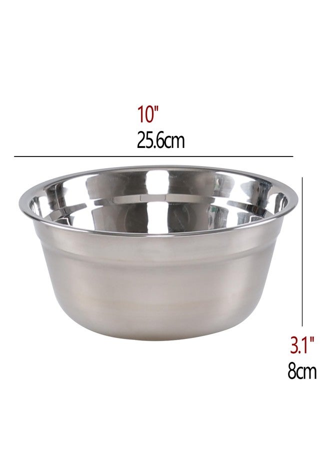 Tyminin Set of 4 Stainless Steel Serving Bowls, Metal Prep Mixing Bowls for Kitchen - Image 2