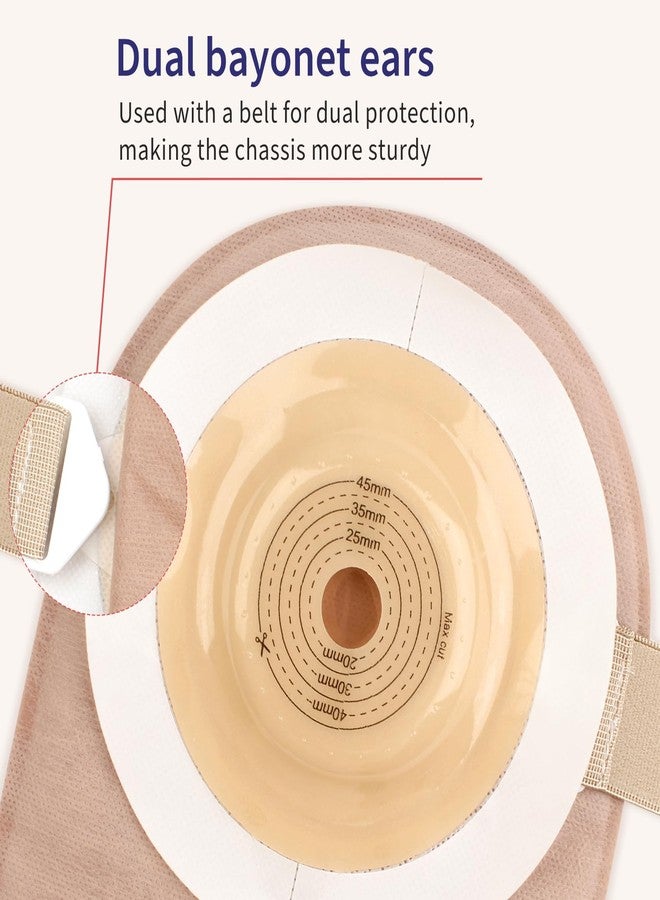 DERAYMI 10 PCS Colostomy Bags Convex Ostomy Bag, One-Piece Ostomy Drain Pouches with A Belt for Irregular Stoma Uneven Wrinkled Skin, Max 45mm - Image 4