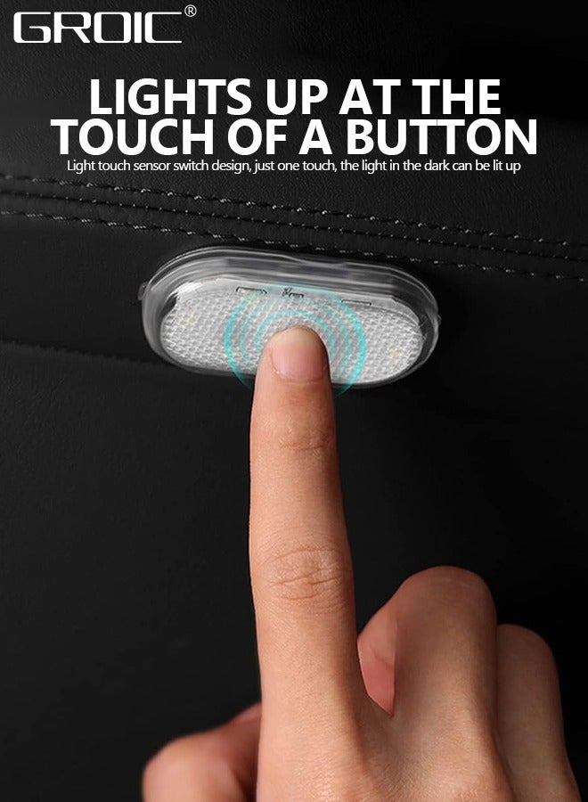 GROIC 2 Pcs USB Rechargeable Car Touch Light, Magnetic Night Light with Touch Activated On/Off, LED Lamp Beads Wall Light for Car, Bathroom, Bedroom, Stairs, Hallway, Garage - Image 2
