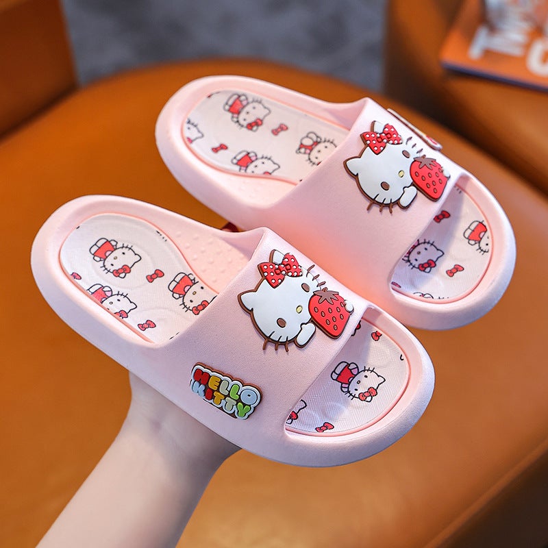 Kids Melody Summer Slide Sandals Pink Hello Kitty 