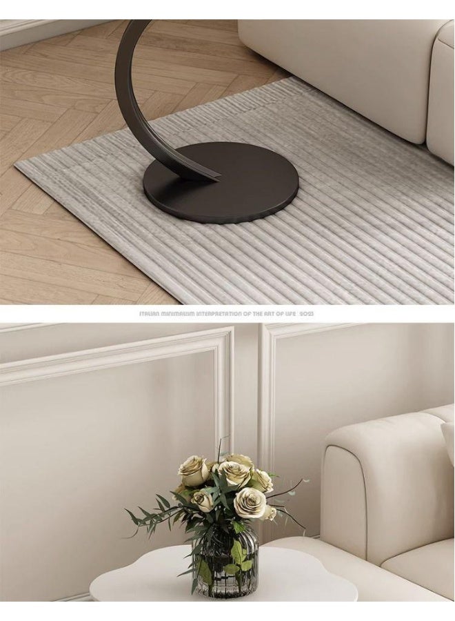 طاولة جانبية بشكل سحاب لطاولة قهوة على شكل C بإطار معدني لنهاية الأريكة، طاولة صغيرة بجانب السرير لغرفة المعيشة أو غرفة النوم للاستخدام الداخلي والخارجي. - Image 4