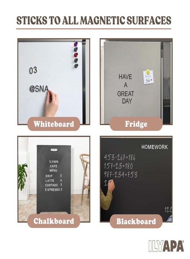 Ilyapa 167 Piece Alphabet Magnets Magnetic Letters and Numbers for Whiteboard, Chalkboard Signs & Fridge, ABC Magnets, Soft & Durable EVA Foam Magnetic Alphabet Letters Works on All Metal Surfaces - Image 4