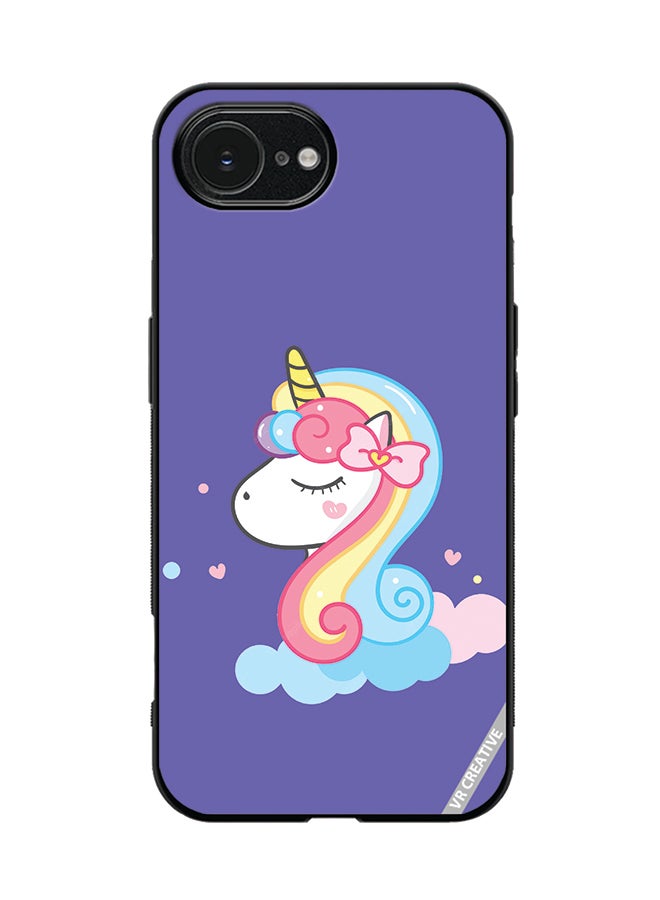 Protective Case Cover For Apple iPhone 16e Unicorn Design Multicolour