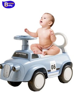 Berma Baby Baby Bike Toy Ride on Baby Car for Kids, Baby Ride on Car with Music & Horn Button-Push Ride On Kids Car (Blue)  - Image 1