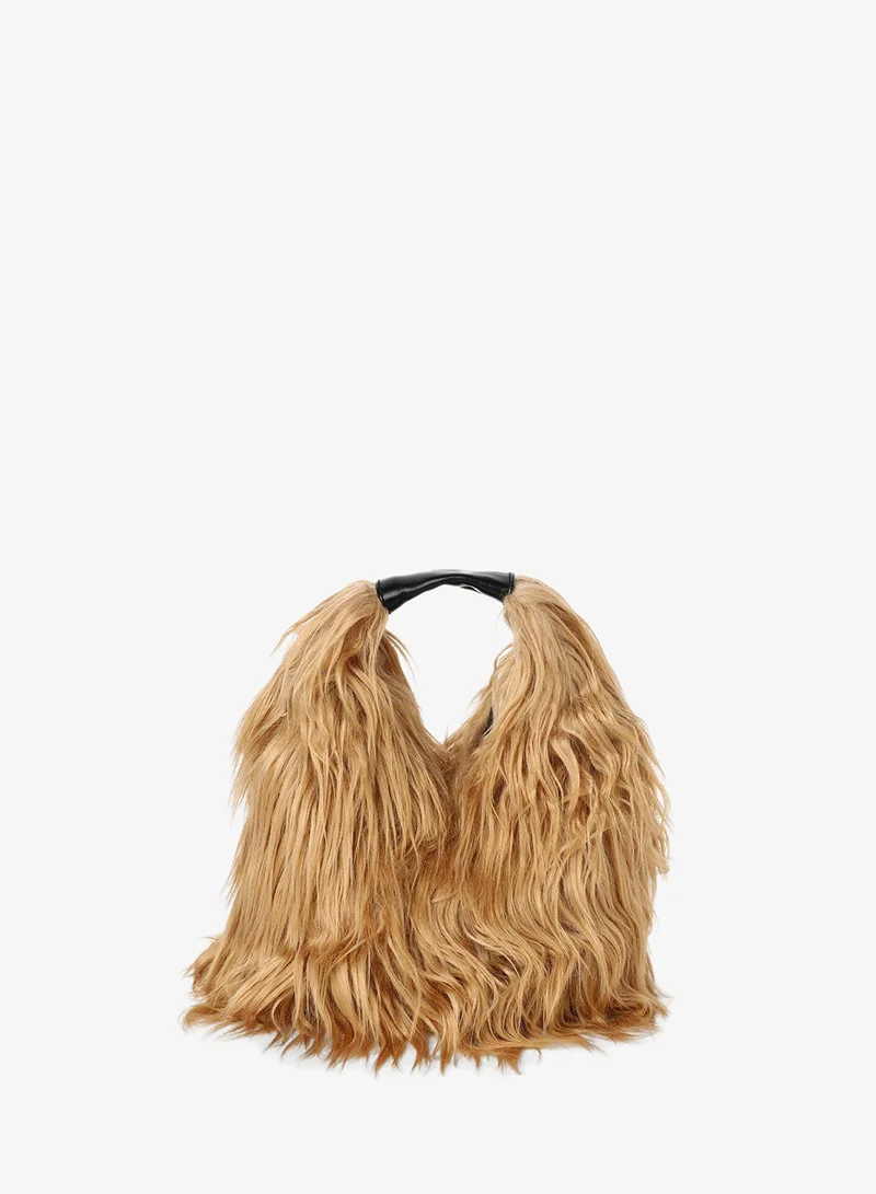 Haute Sauce  Women's The Fur Hobo Bag - Beige for Women | Best Price UAE