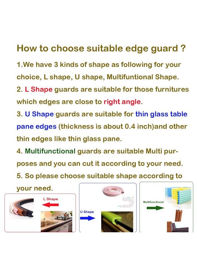 M2cbridge L Shape Extra Thick Furniture Table Edge Protectors Foam Baby Safety Bumper Guard 6.5 Ft (Red) - Image 4