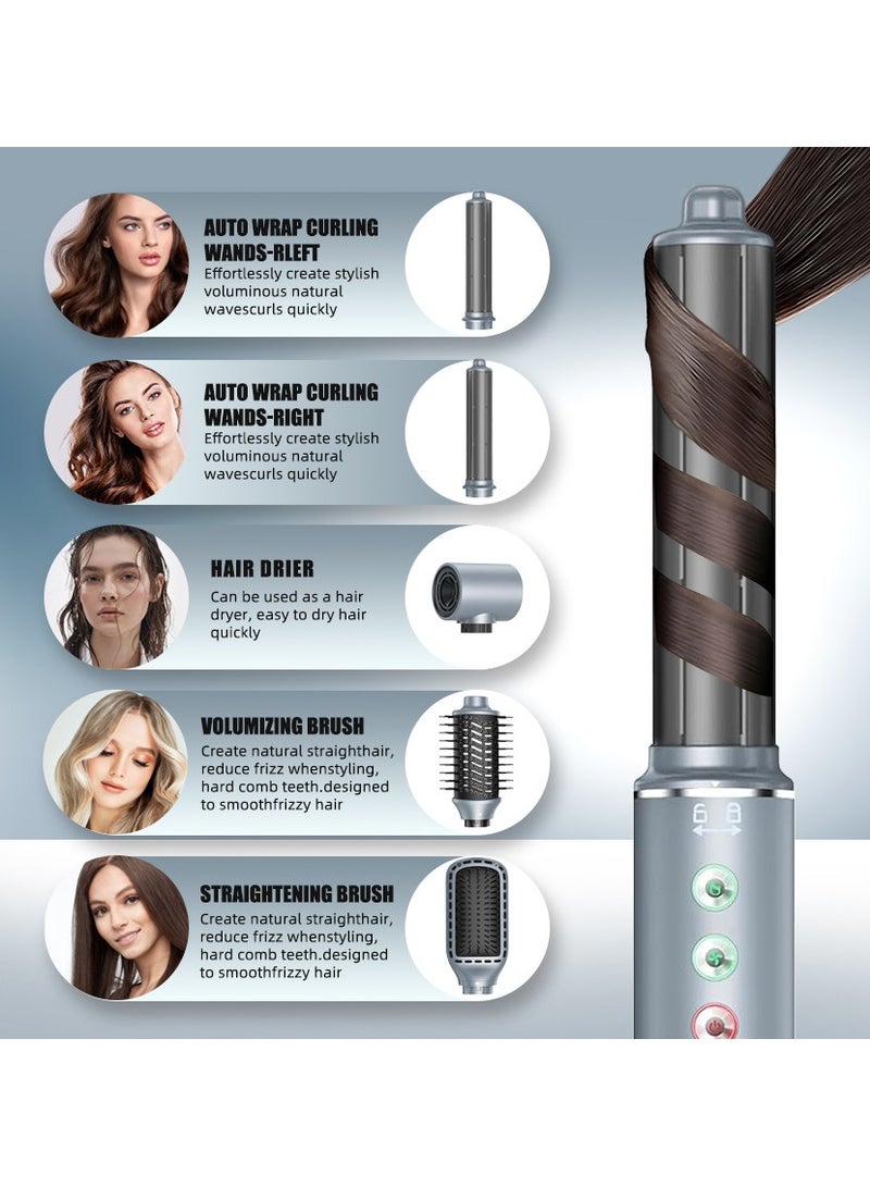 PROFESSIONAL 5-IN-1 Multifunctional Hot Air Comb, High-speed Brushless Hair Dryer, Curling Iron, Hair Straightener - Image 3