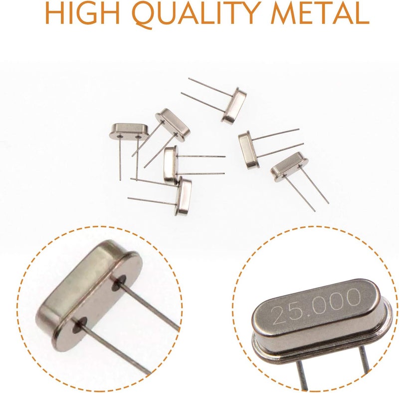 VAPKER 100 Pcs 10 value DIP Quartz Crystal Oscillator 4M,6M,8M,10M,12M,16M,20M,22.1184M,24M,25M Crystal Resonators Oscillator Assortment Kit - Image 3