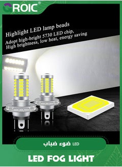 GROIC 2 Pack H4 LED Headlight Bulbs 360° Adjustable High and Low Beam Conversion Kit Upgraded Bright White LED Super Bright Replacement Plug-N-Play  - Image 3