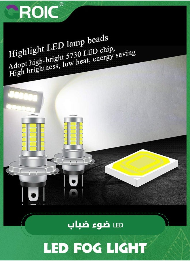 GROIC 2 Pack H4 LED Headlight Bulbs 360° Adjustable High and Low Beam Conversion Kit Upgraded Bright White LED Super Bright Replacement Plug-N-Play  - Image 3