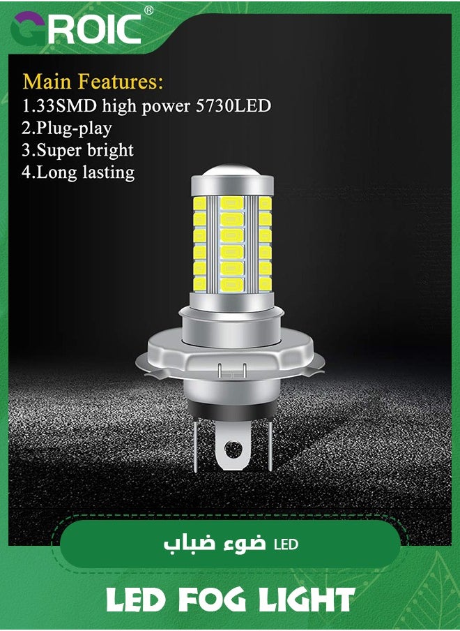 GROIC 2 Pack H4 LED Headlight Bulbs 360° Adjustable High and Low Beam Conversion Kit Upgraded Bright White LED Super Bright Replacement Plug-N-Play  - Image 4