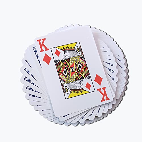 IMAGAME Plastic Playing Cards, Poker Size, Excellent Quality, Jumbo Index, Waterproof & Washable, Perfect for Texas Hold’em Poker, 6 Blue Deck & 6 Red Deck - Image 5