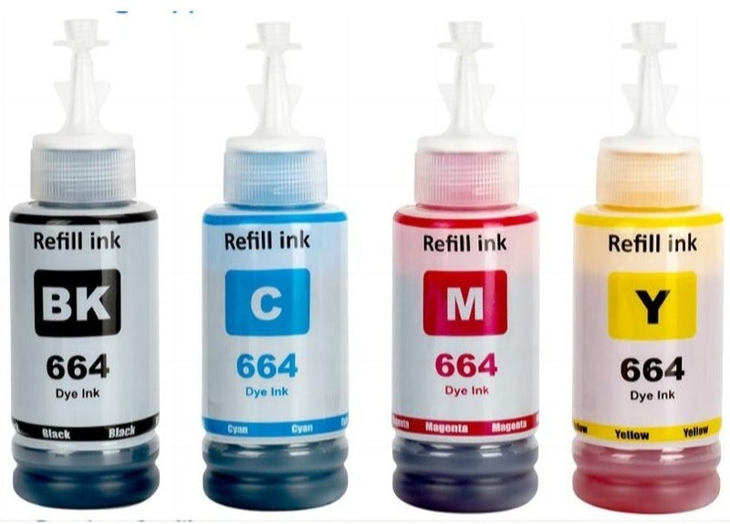 نيكس نوفا حبر مجموعة 664 لإبسون طابعة EcoTank L210 L220 L300 L355 L365 L555 L1300 للاستخدام اليومي والطباعة المنزلية والمكتبية - Image 1