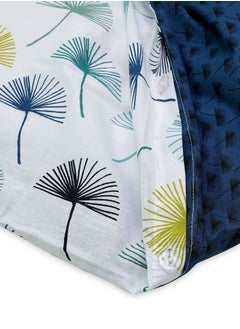 Home-Tex Design King Size 100% Cotton 6 Piece Bed Set with reversible Duvet cover - 1 Flat Sheet 240x260 cm 1 Duvet Cover 240x200 cm 4 Pillows 50x80 cm Design Palmette  - Image 4