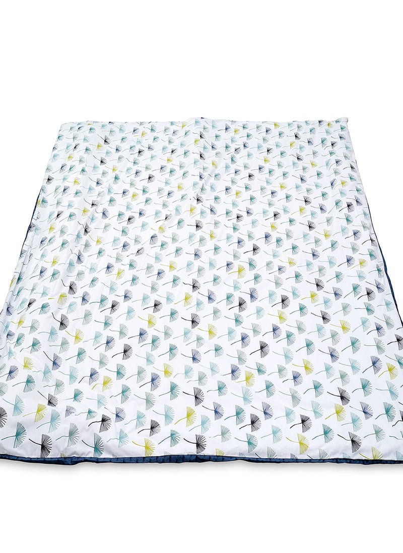 Home-Tex Design King Size 100% Cotton 6 Piece Bed Set with reversible Duvet cover - 1 Flat Sheet 240x260 cm 1 Duvet Cover 240x200 cm 4 Pillows 50x80 cm Design Palmette  - Image 2