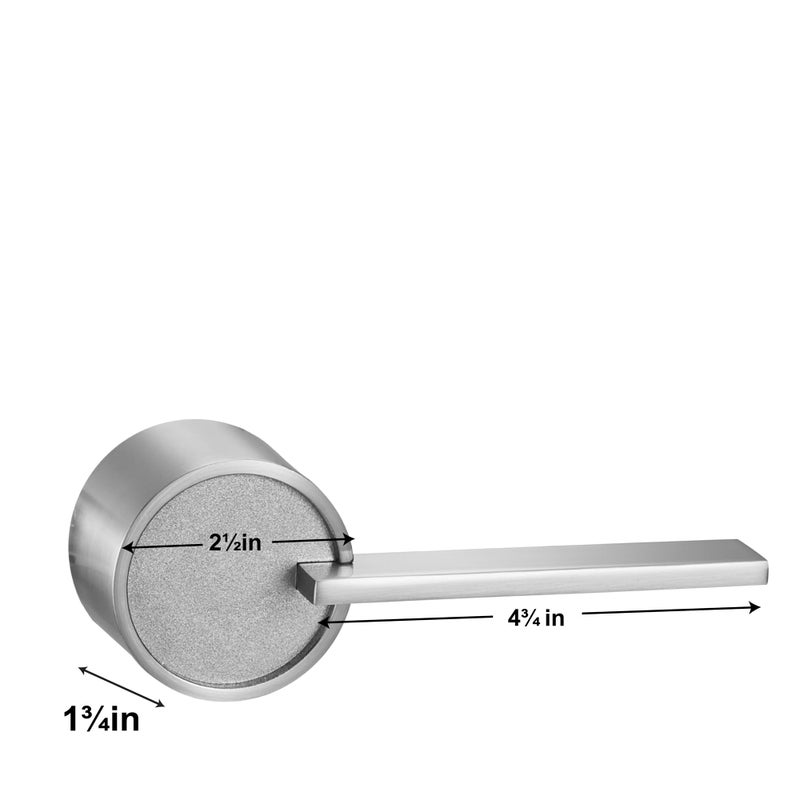 Berlin Modisch Zero Gravity Urban Series Dummy Lever Door Handle Pack Of 2 Non-Turning Single Side Pull Only Lever Set [For Closet Or French Doors] Heavy Duty - Satin Nickel Finish - Image 3