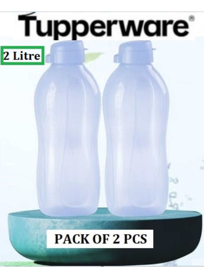 توبروير زجاجة مياه تابروير الأصلية القابلة لإعادة الاستخدام - زجاجة ترطيب للثلاجة - خالية من مادة BPA - مانعة للتسرب - مثالية للصالة الرياضية والمكتب والرياضة المنزلية والعمل والمدرسة، زجاجة مياه صديقة للبيئة قابلة للطي، سعة 2 لتر، مجموعة من قطعتين - لون أزرق - Image 1