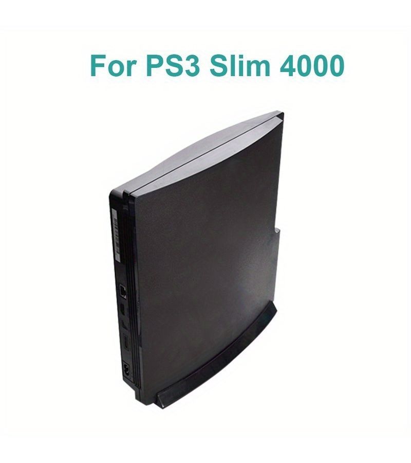 حامل عمودي لوحدة تحكم PlayStation 3 Slim 4000، قاعدة مانعة للانزلاق باللون الأسود - Image 3