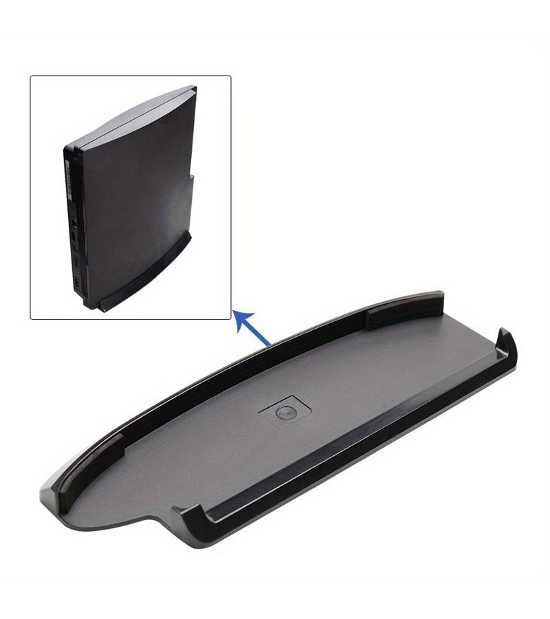 حامل عمودي لوحدة تحكم PlayStation 3 Slim 4000، قاعدة مانعة للانزلاق باللون الأسود - Image 5