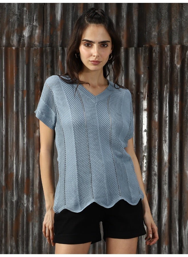 HIGH STAR Women’s Regular Fit Blue Tops – Stylish and Casual - Image 5