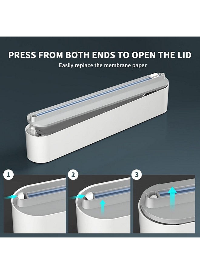 HOUSE OF QUIRK House of Quirk Magnetic Plastic Wrap Dispenser with Cutter, Aluminum Foil and Plastic Wrap Organizer with Paper Towel Holder, Compatible with Cling Film, Tin Foil and Wax Paper (Brown) - Image 4