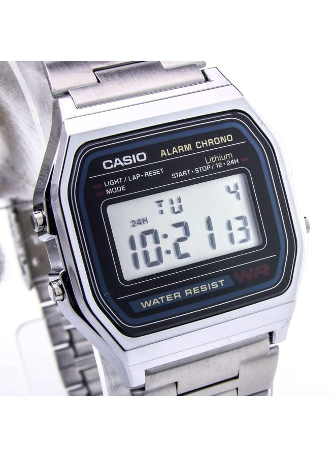 CASIO Men Water Resistant Stainless Steel Digital Watch A158WA-1DF Silver - Image 4