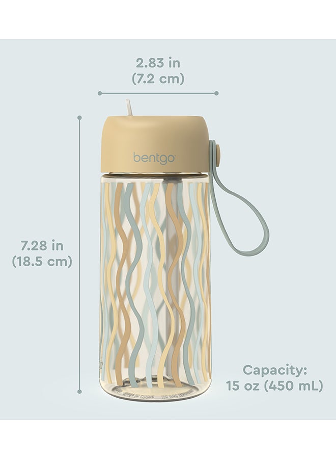 Bentgo زجاجة ماء للأطفال 450 مل - متموجة - Image 2